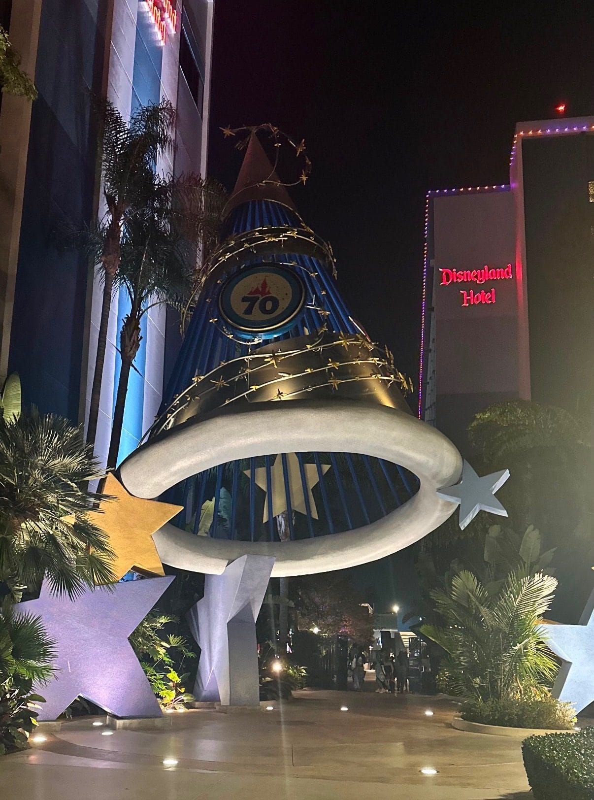 Disneyland 70th anniversary celebration near the Disneyland Hotel